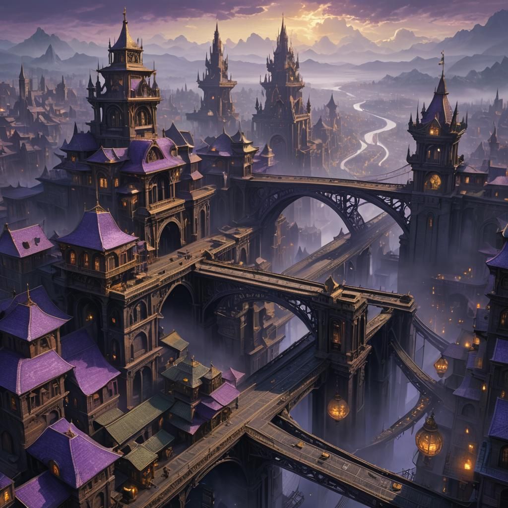 Skybridges of Vurianth: Fantasy Concept Art