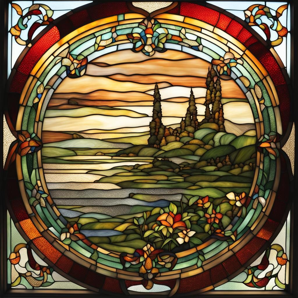 Exquisite Tiffany Style Stained Glass Window