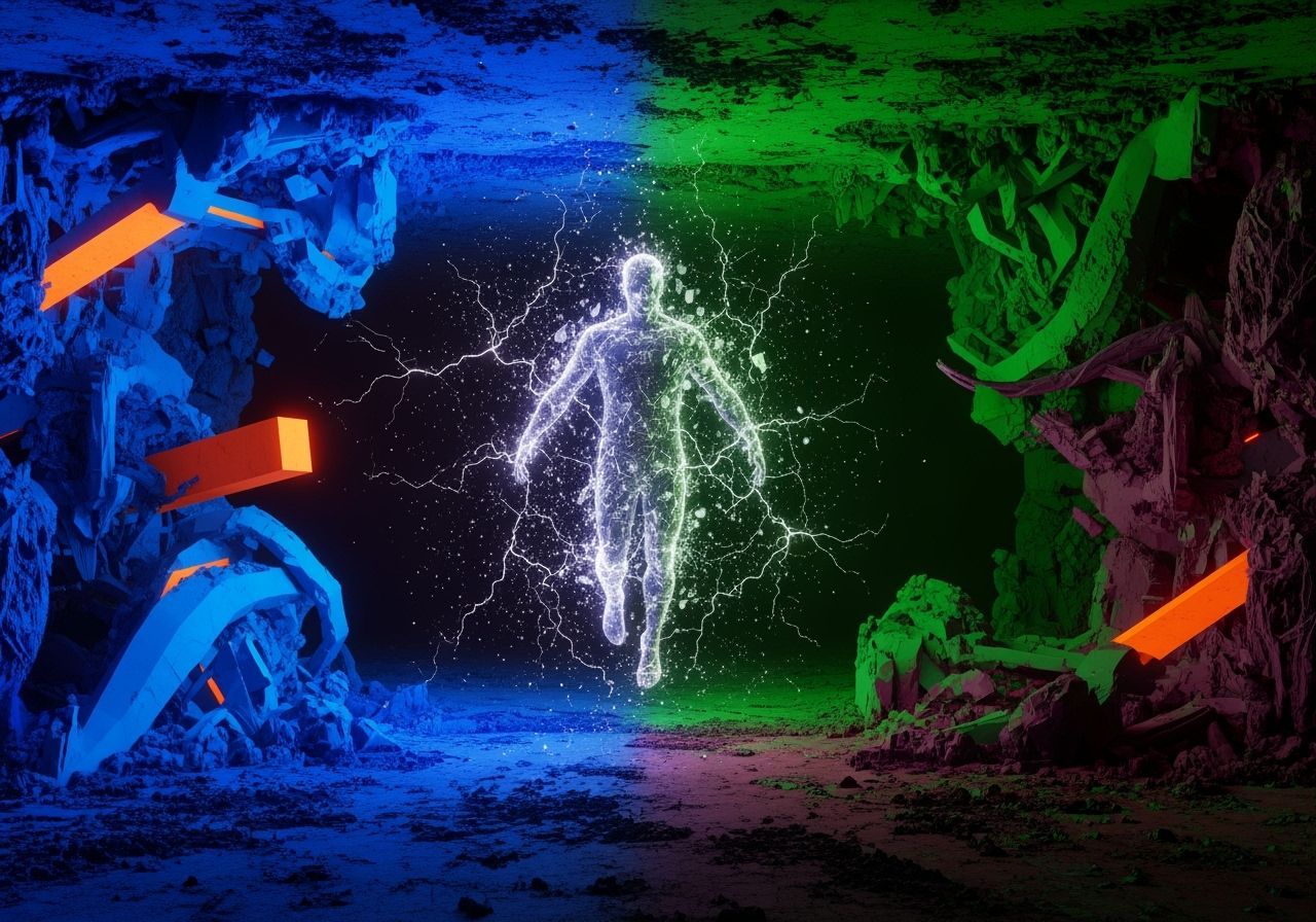 Quantum Teleportation Between Surreal Abandoned Worlds