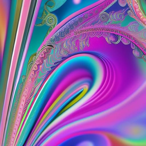 People Swimming Through Psychedelic Thought Forms