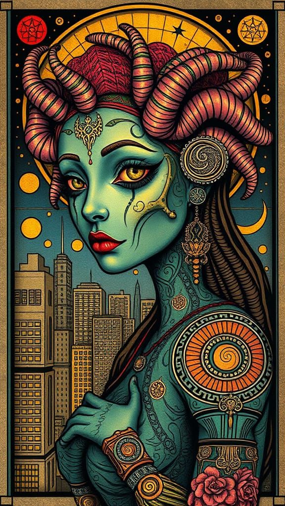 Lady of the Liminal Realm in Steampunk Splendor