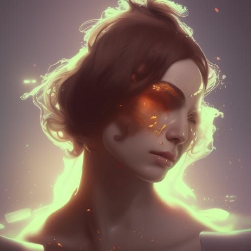 Ace of Spades Portrait in Art Nouveau Style