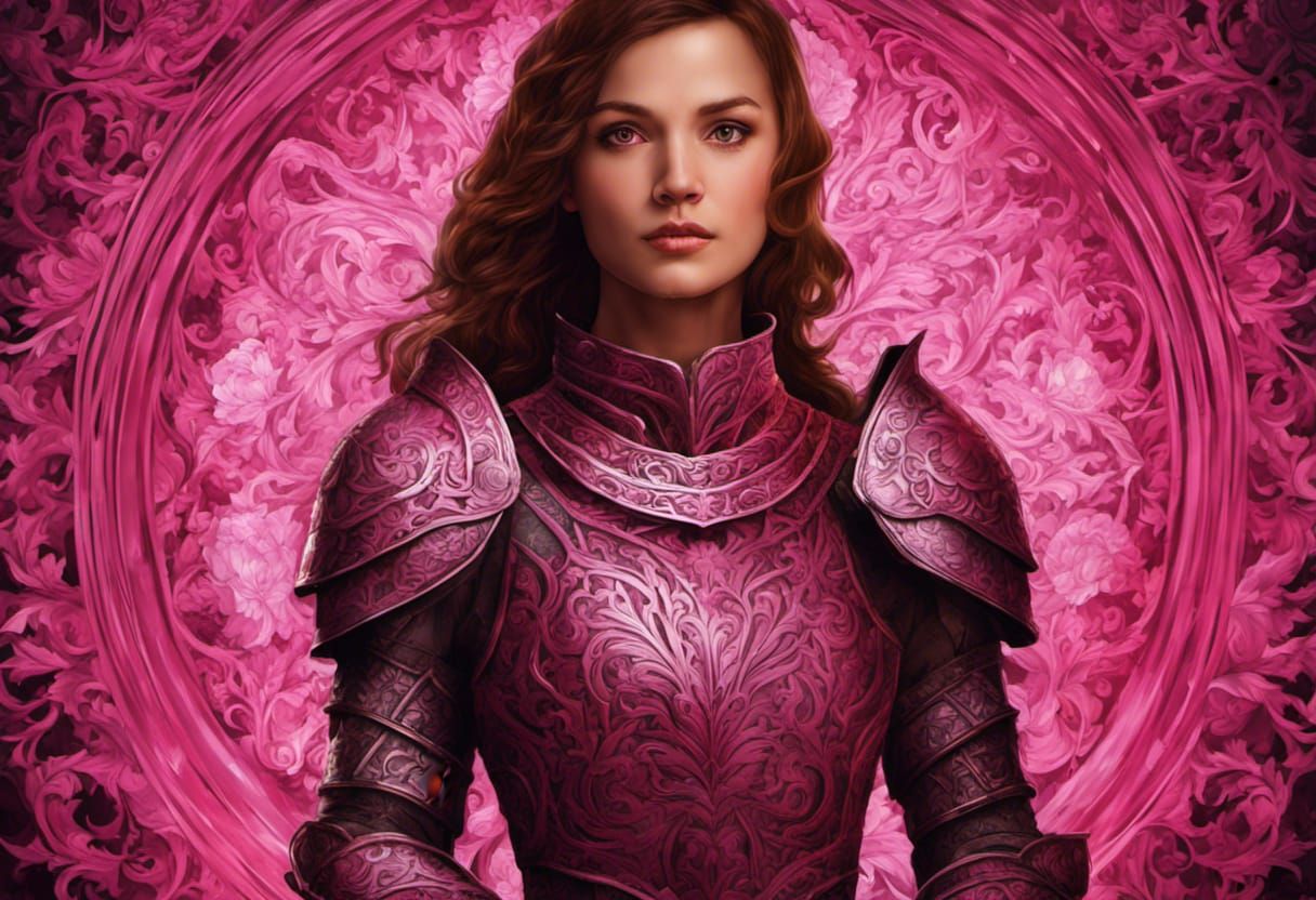 Lady Knight, magenta armor