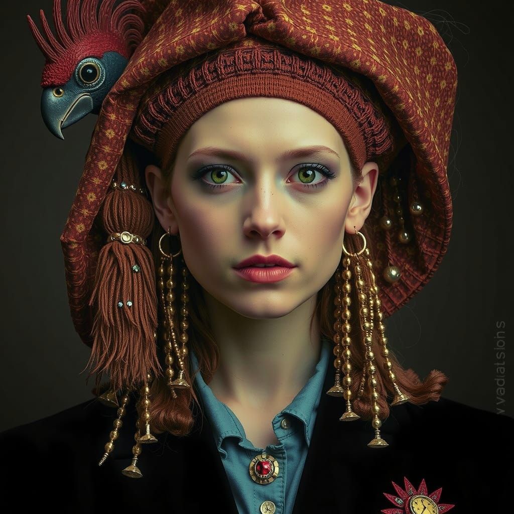 Cockatoo-Woman in the Surrealist Style of Max Ernst