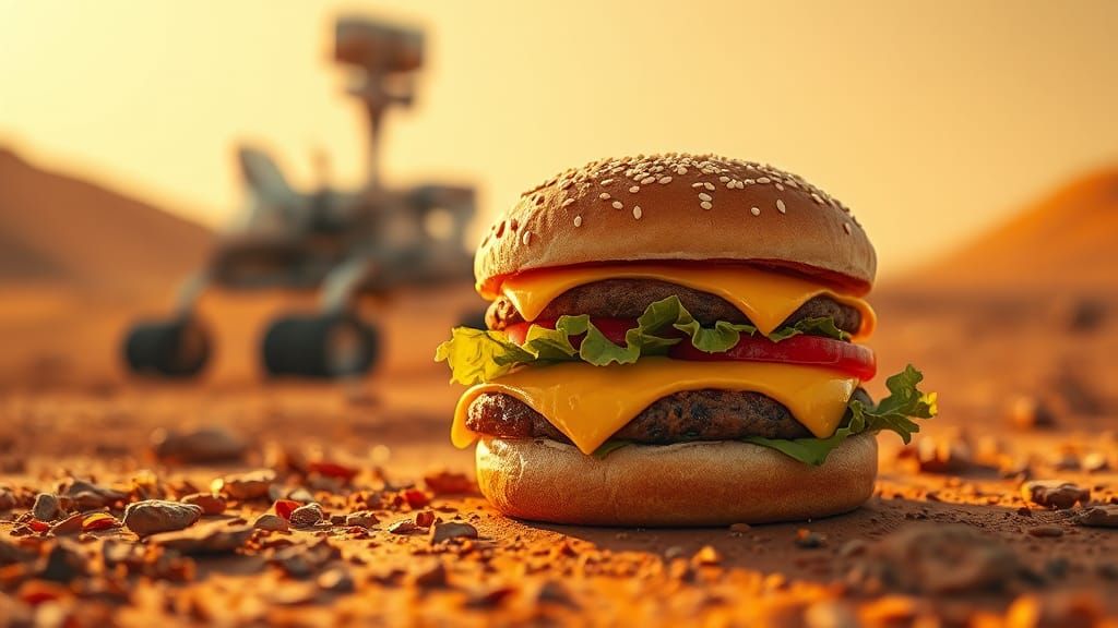 Giant Cheeseburger on Mars with Curiosity Rover