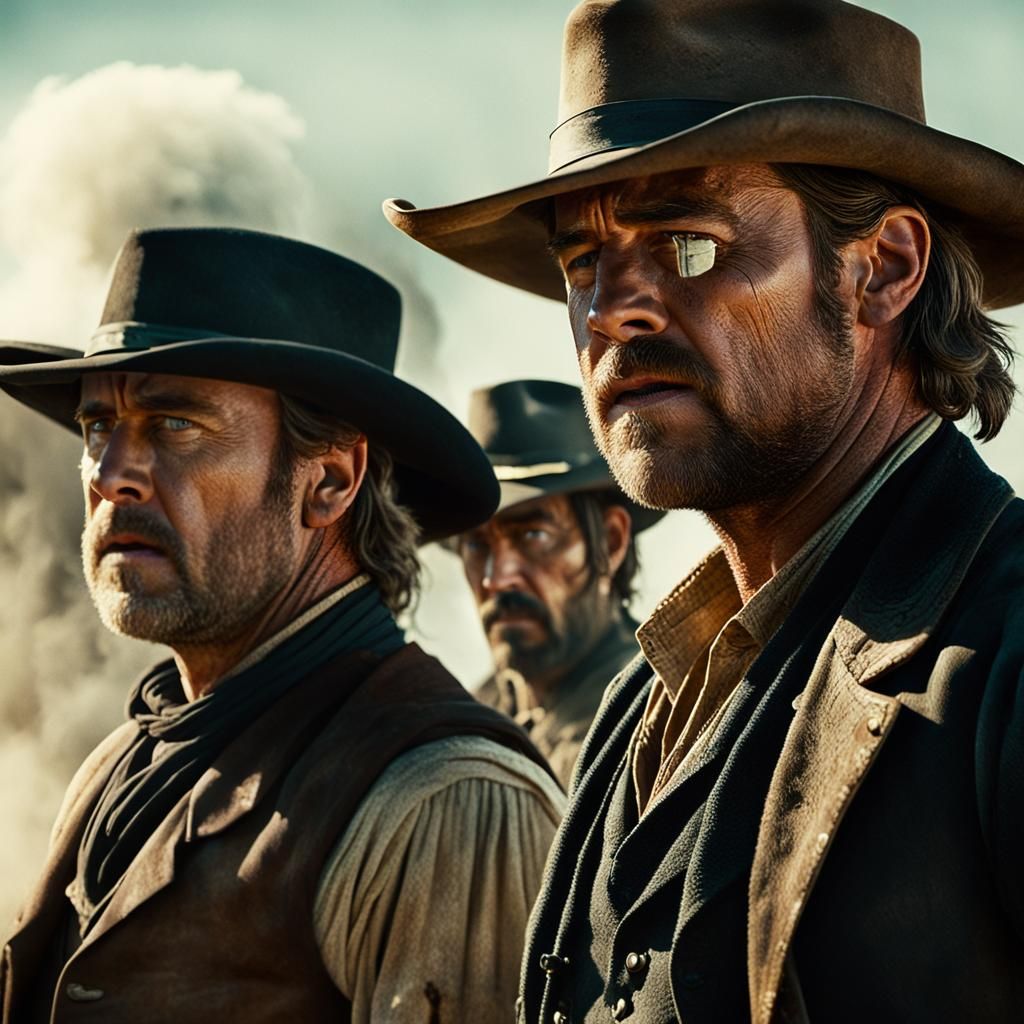 Intense Gunslinger Duel at High Noon