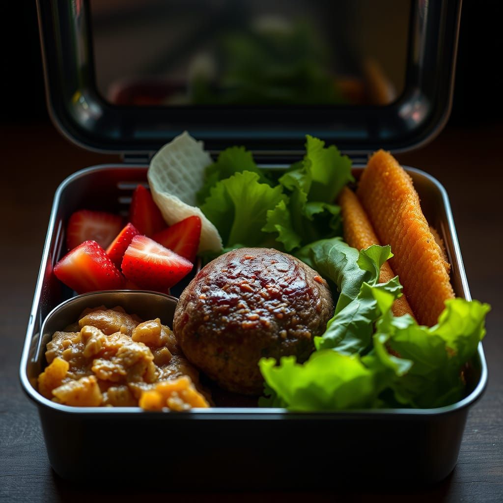 Dramatic Studio Lit Lunchbox Food Photography