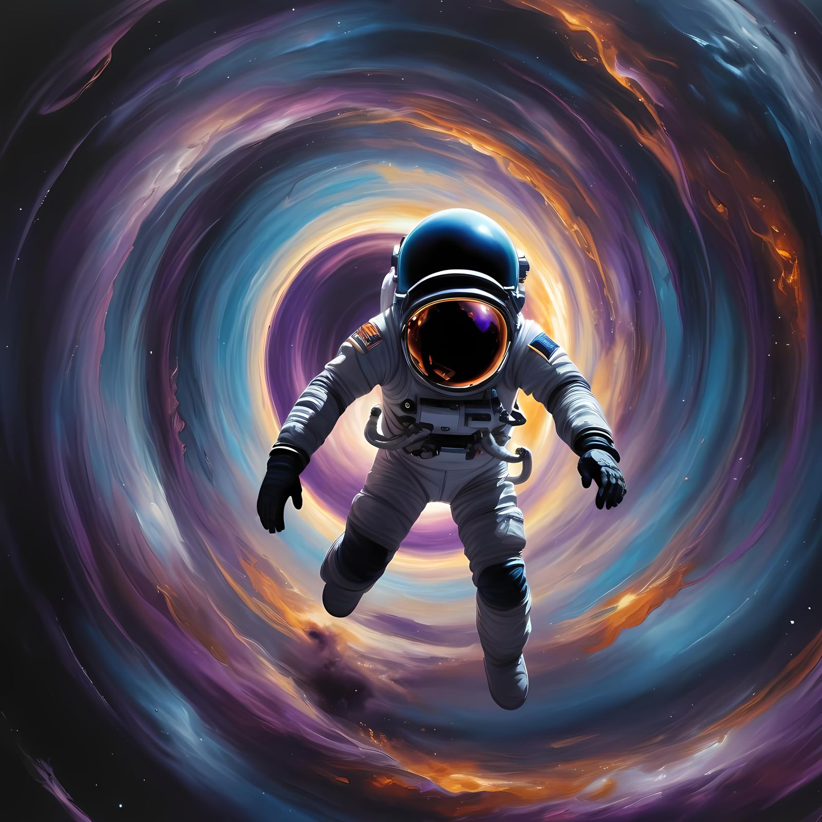 Astronaut's Descent: Horror in a Black Hole