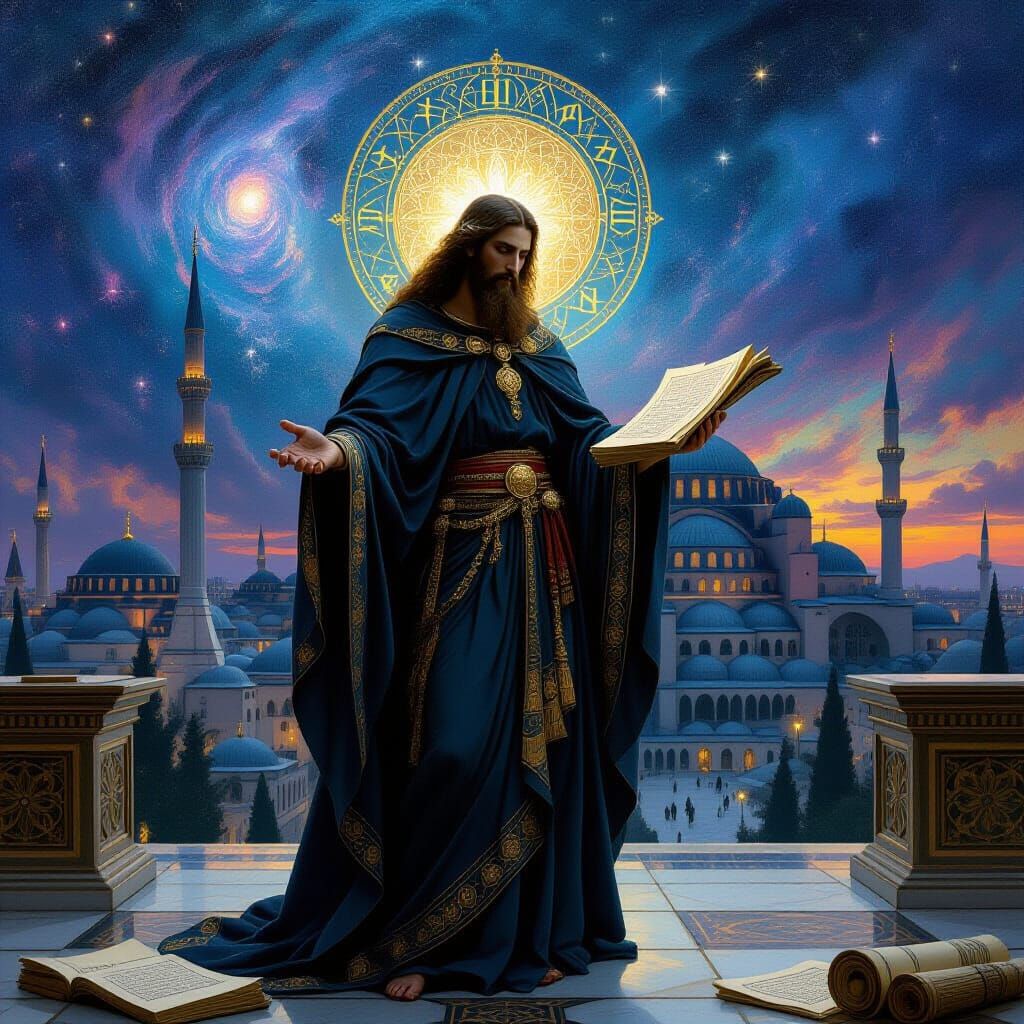 Ermete Trismegisto in Constantinople, Pre-Raphaelite Style