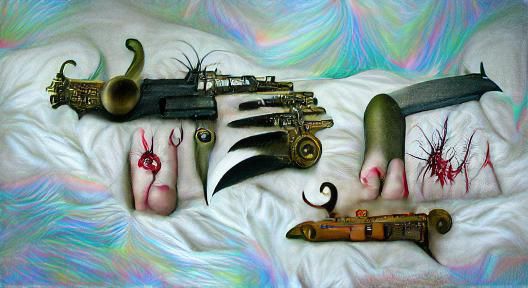 Sinister Surrealism: Twisted Weapons and Musical Notes