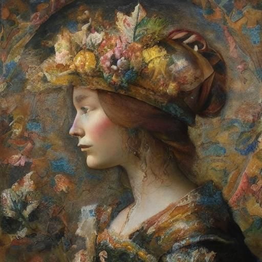 Renaissance Woman with Water Effects