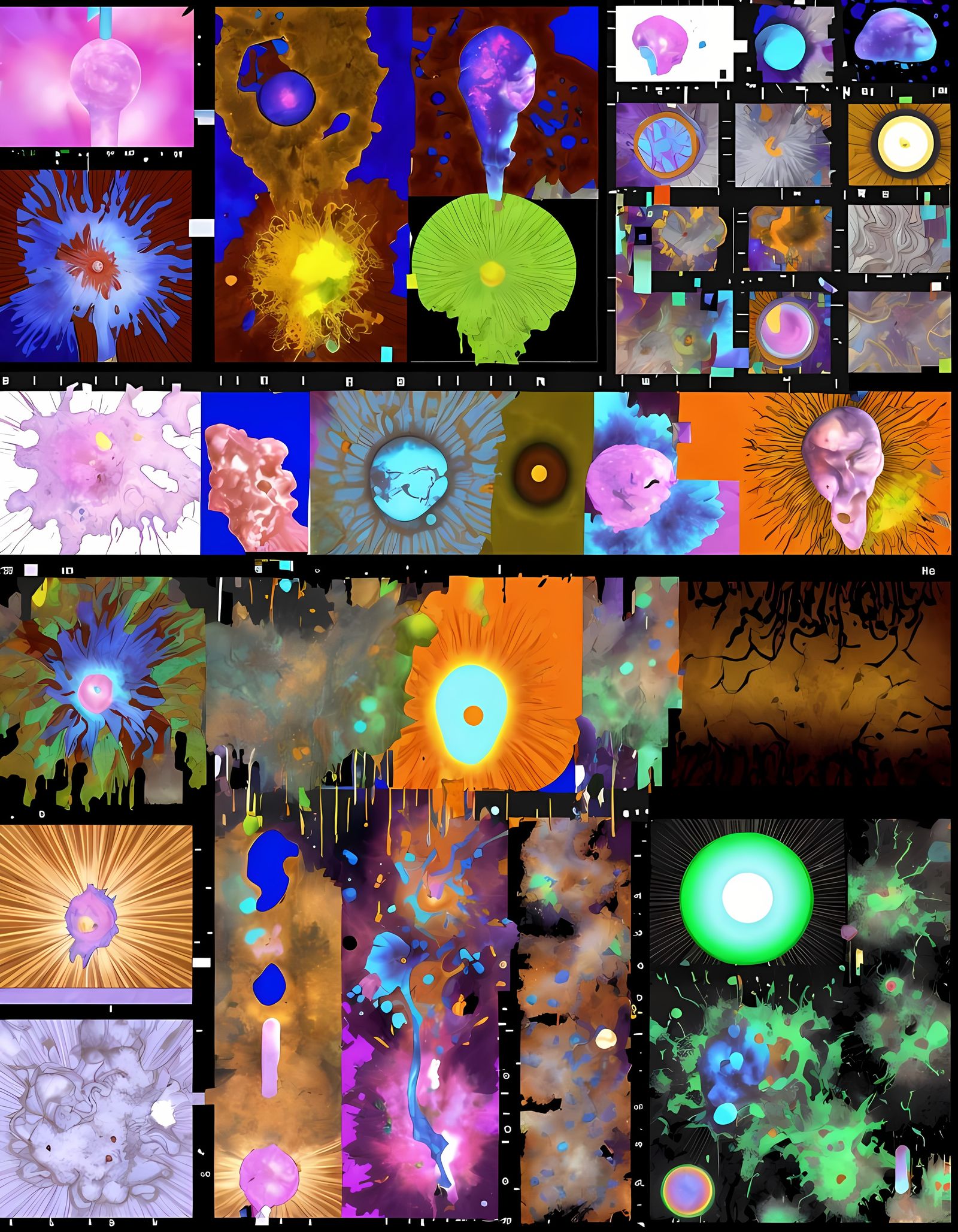 Viscous Black Liquid Oil Drips into a Papaya Colored Distort...