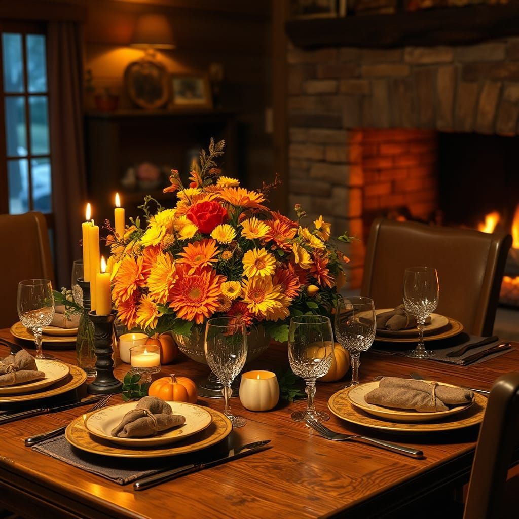 Thanksgiving Dinner in Cozy Americana Style
