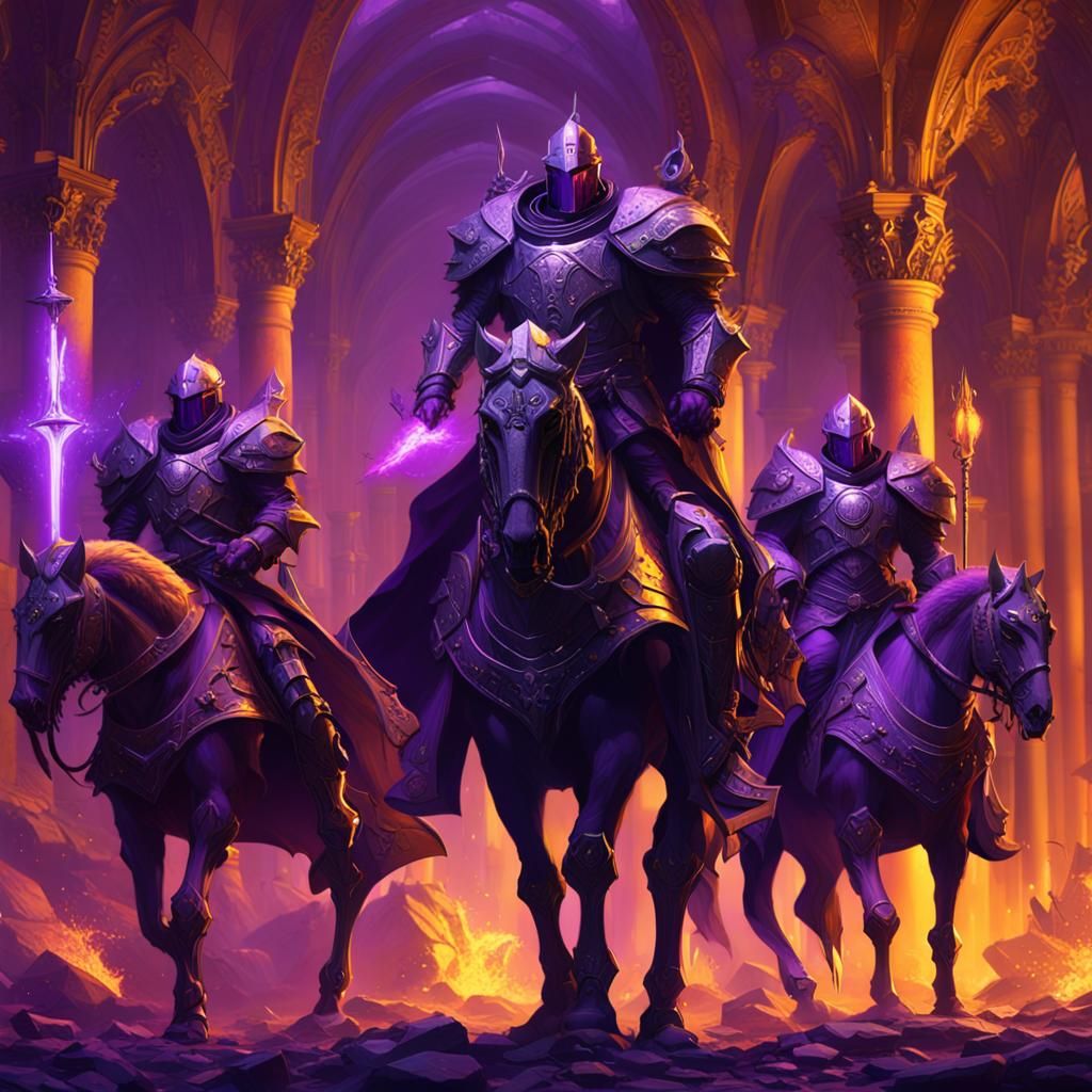 Futuristic Knights in Dark Fantasy Style
