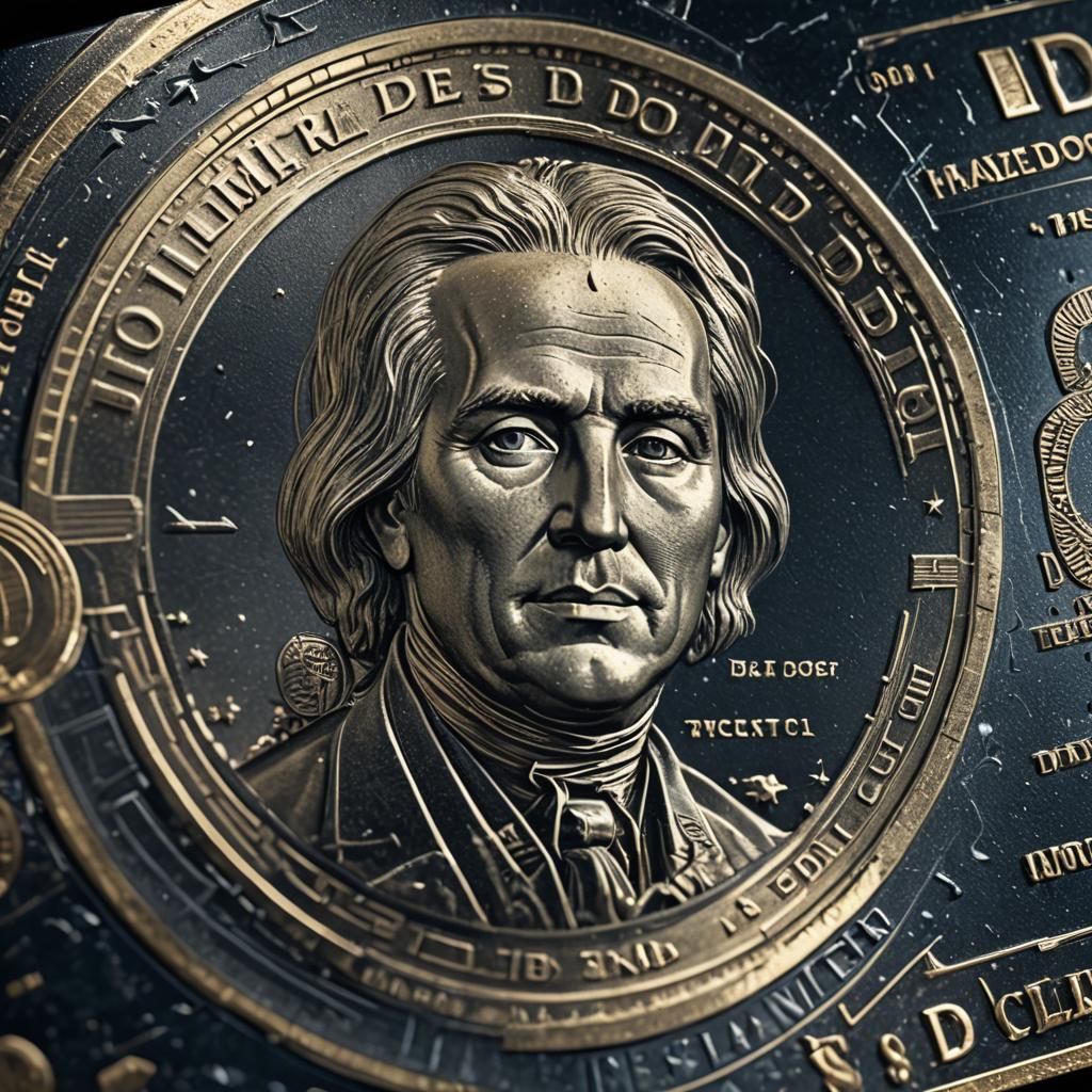 Hyper-Realistic Digital Dollar Macro Still Life