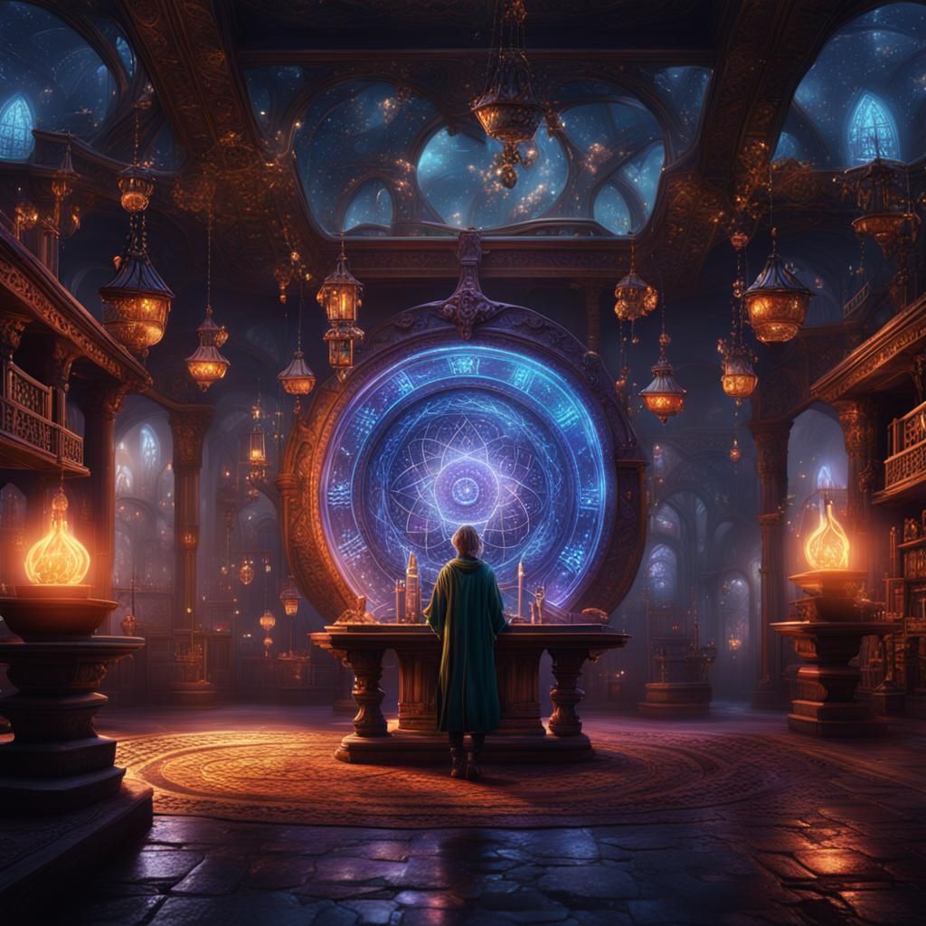 Psychic Reader in Detailed Matte Painting Style