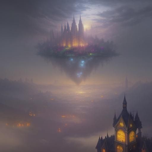 City in an Apple: Ethereal Fantasy Art
