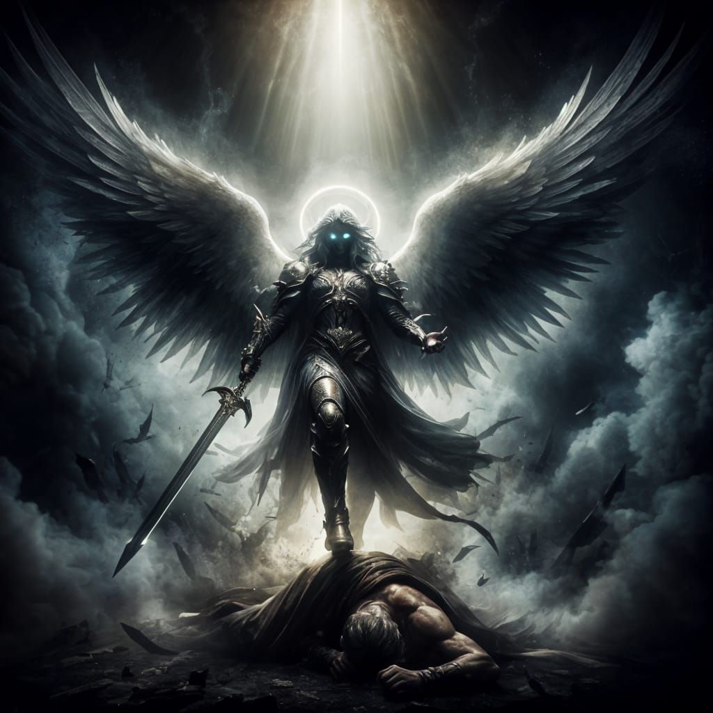 Winged Warrior: Mystic Radiance and Epic Victory