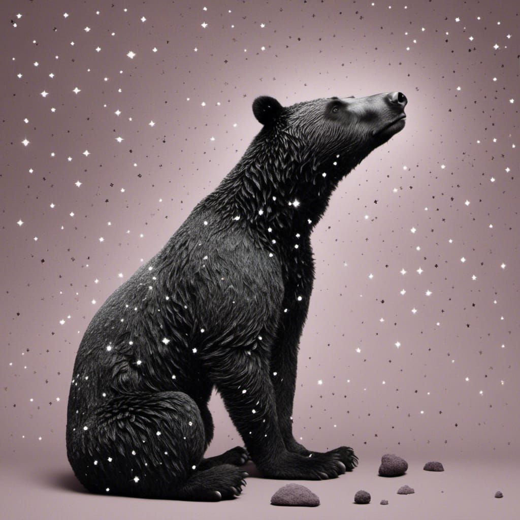 Ursa Major Constellation in Minimalist Style