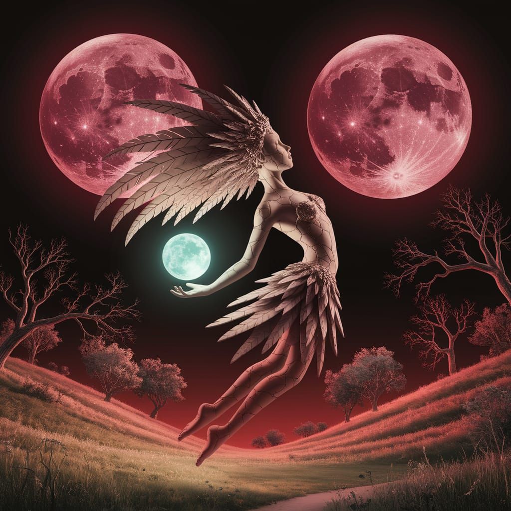 Clay Fairy Fracturing Mid-Dance in Digital Art