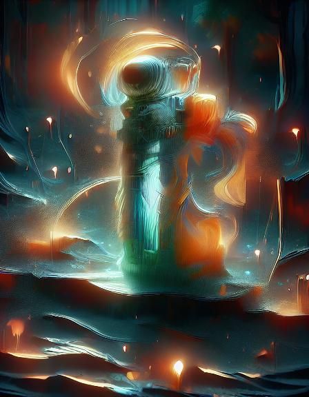 Dramatic Seascape Oil Painting of Crashing Waves