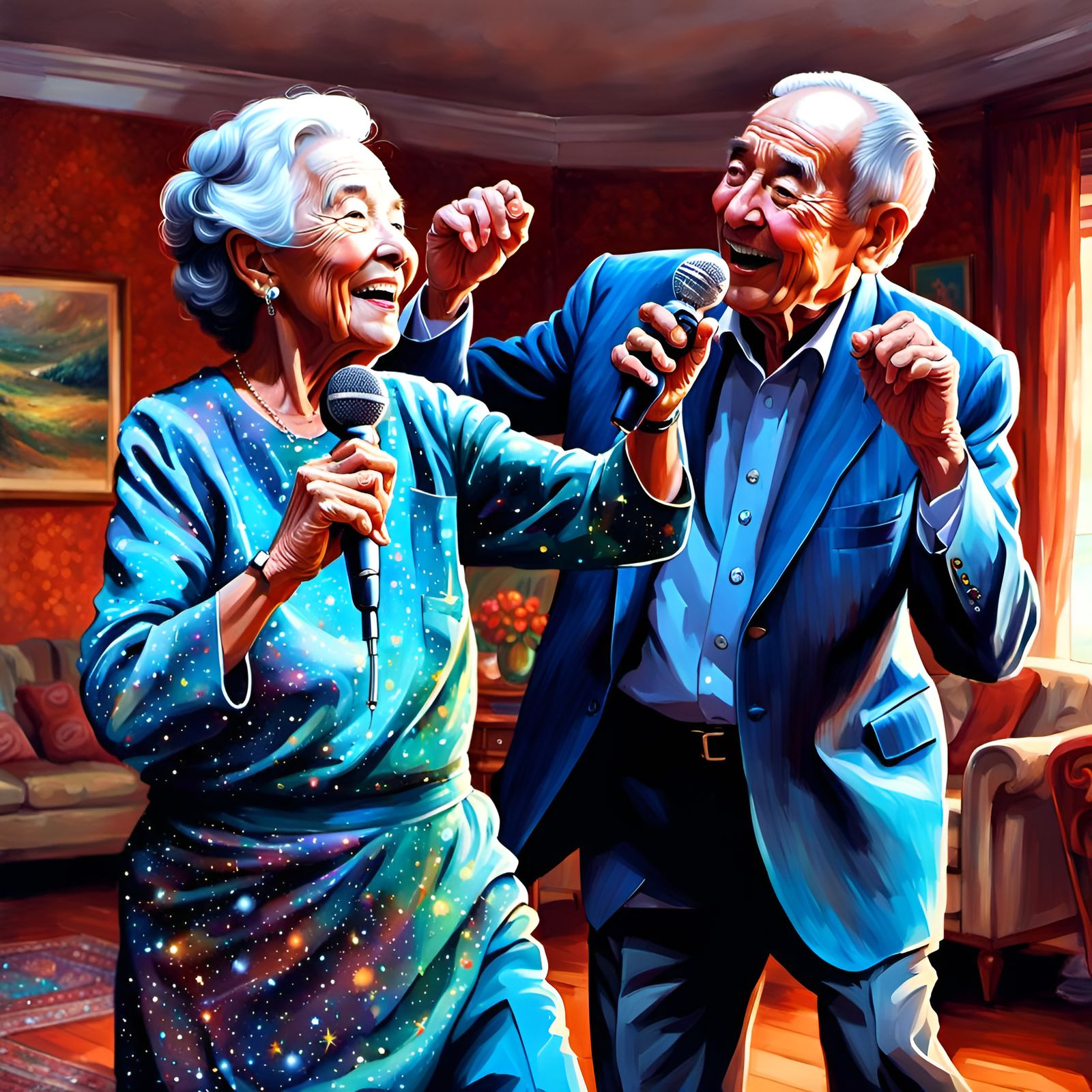 Elderly Couple Dancing: A Psytrance Fantasy