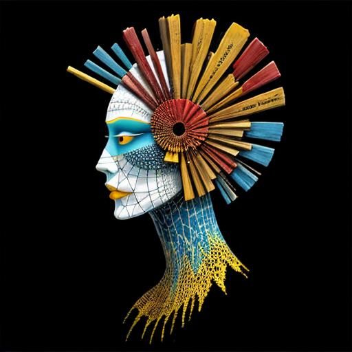 Abstract Fractal Art in Oil on Canvas