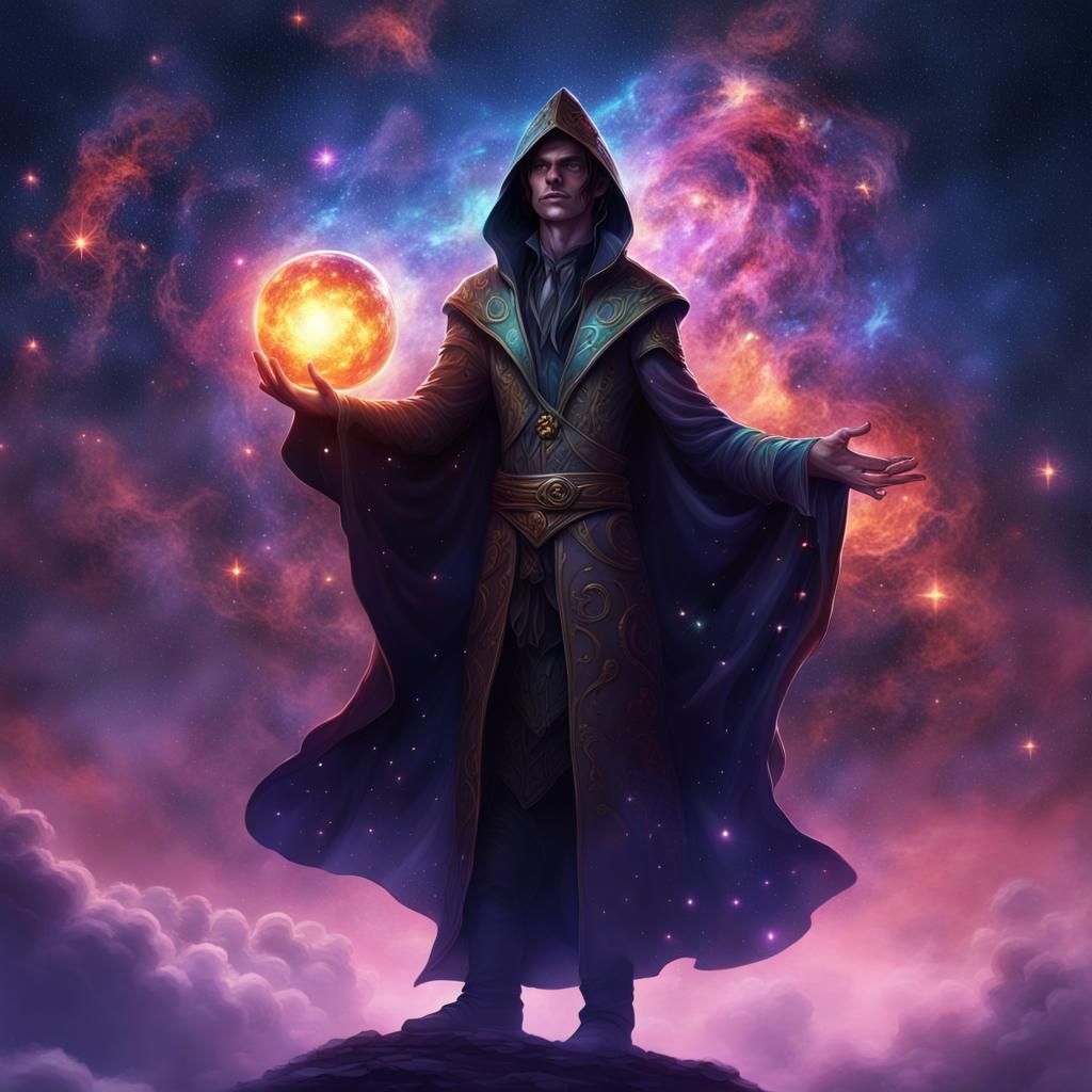Cosmic Half-Elf Sorcerer with Eldritch Magic
