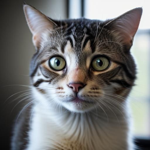 Close-Up of Cat's Face in Warm Light