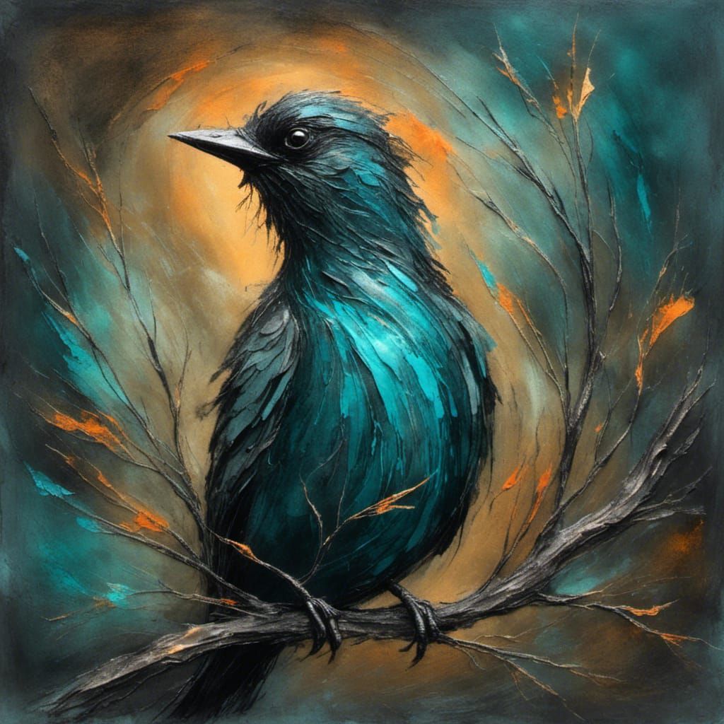 <lora:Blackboard:1.0> <lora:Rehab Charcoals:1.0> A bird