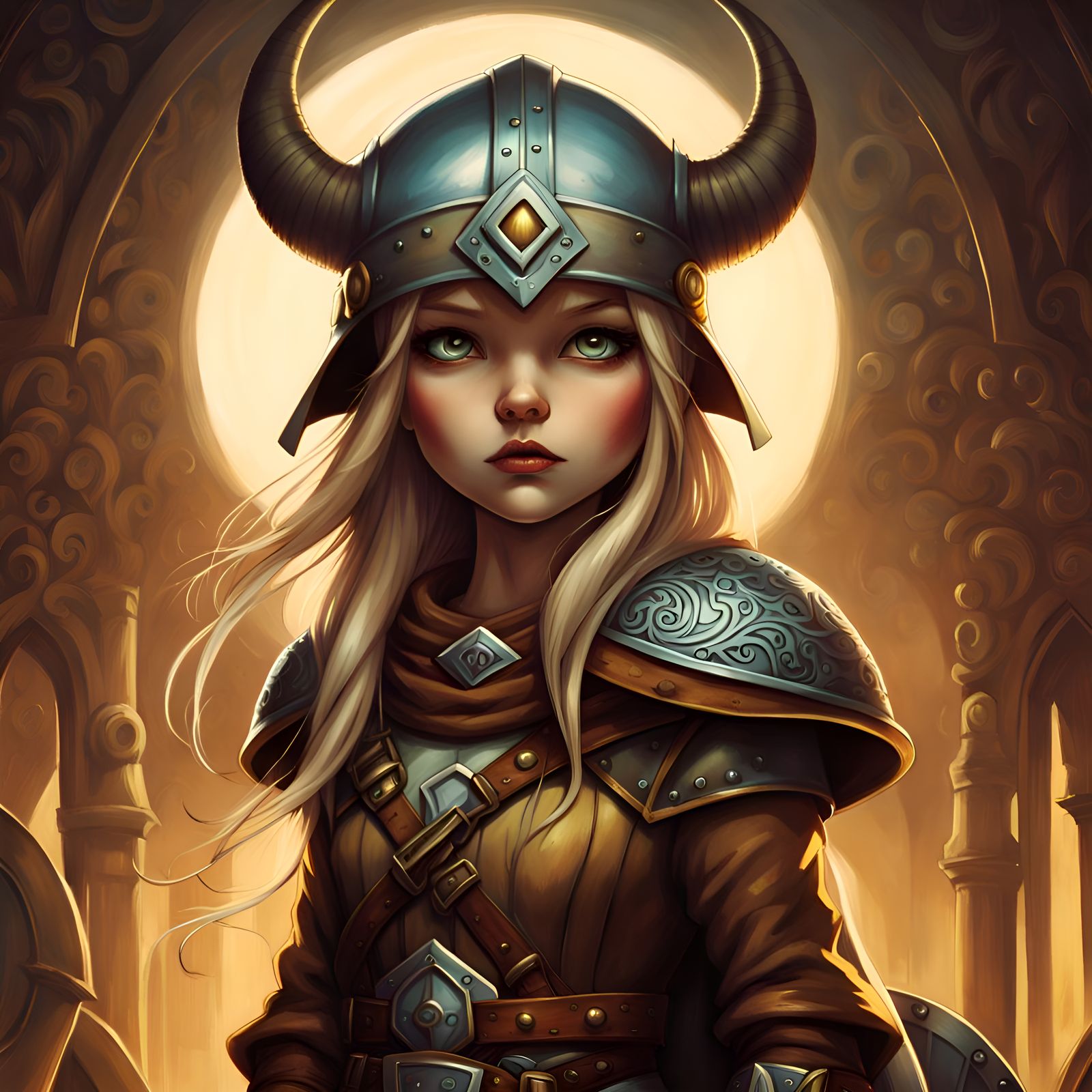 Viking Girl Portrait with Dynamic Lighting