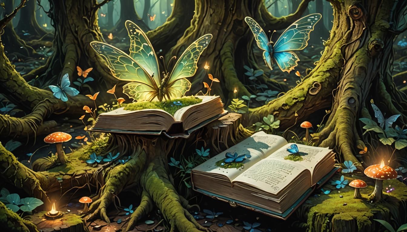 Enchanted Forest Grimoire Concept Art