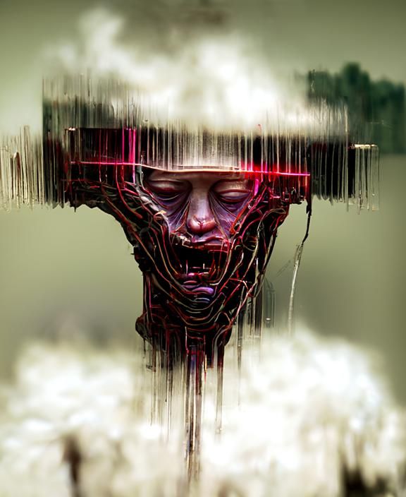 Glitch Art Rendering of Simulated Agony