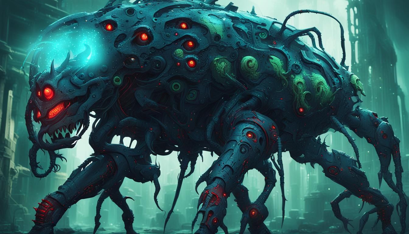 Bio-Mechanical Horror in Dark Gritty Fantasy World