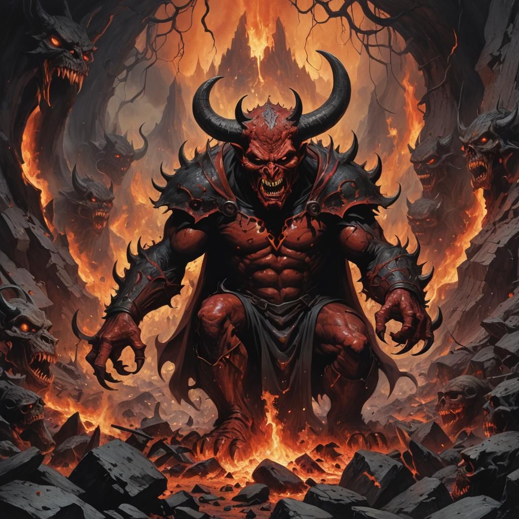 Devil Eating Magma in Hell: A Dark Fantasy