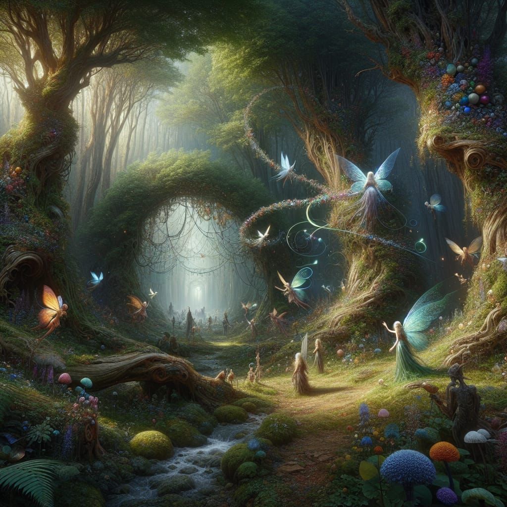 Enchanted Forest Celebration with Magical Creatures