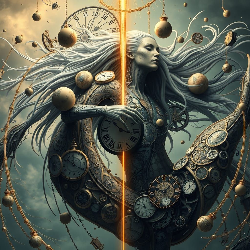 Clockwork Entity Warps Reality in Biomechanical Dreamscape