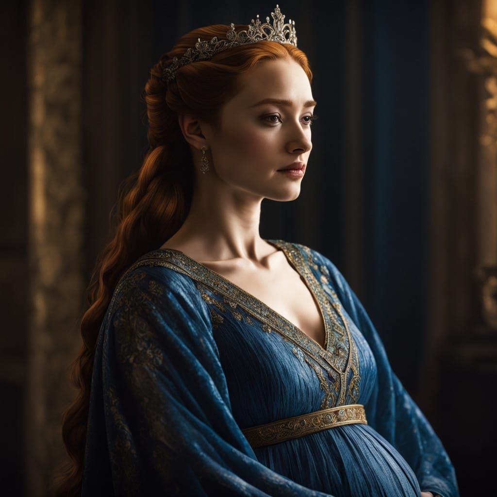 If Sansa Stark was pregnant, as Queen in the North. She's in...