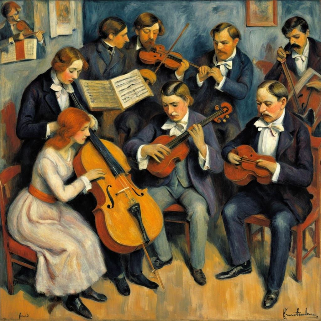 Felted Musicians Play Symphonette in Early 20th-Century Styl...