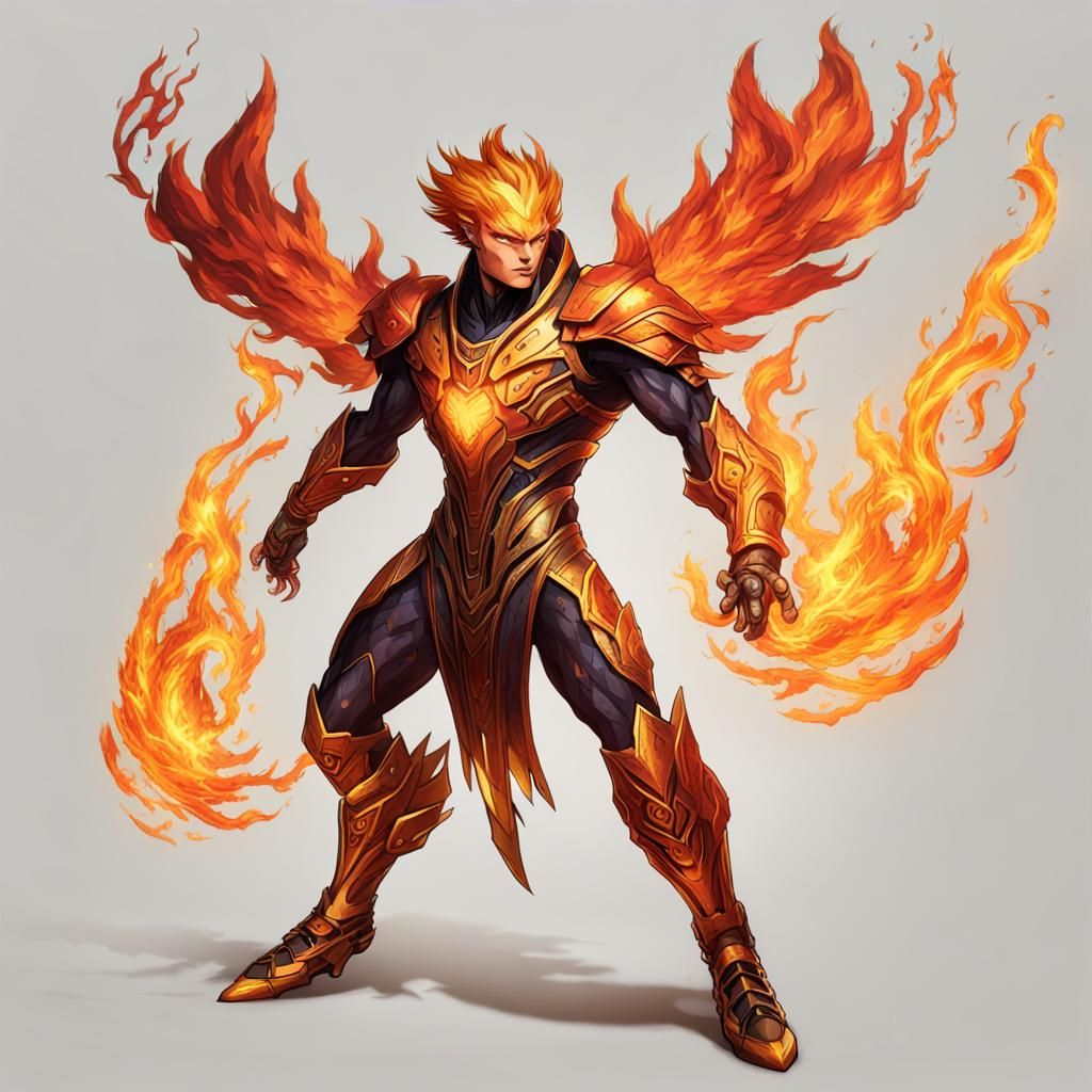 Elemental Fire Mage with Molten Embers