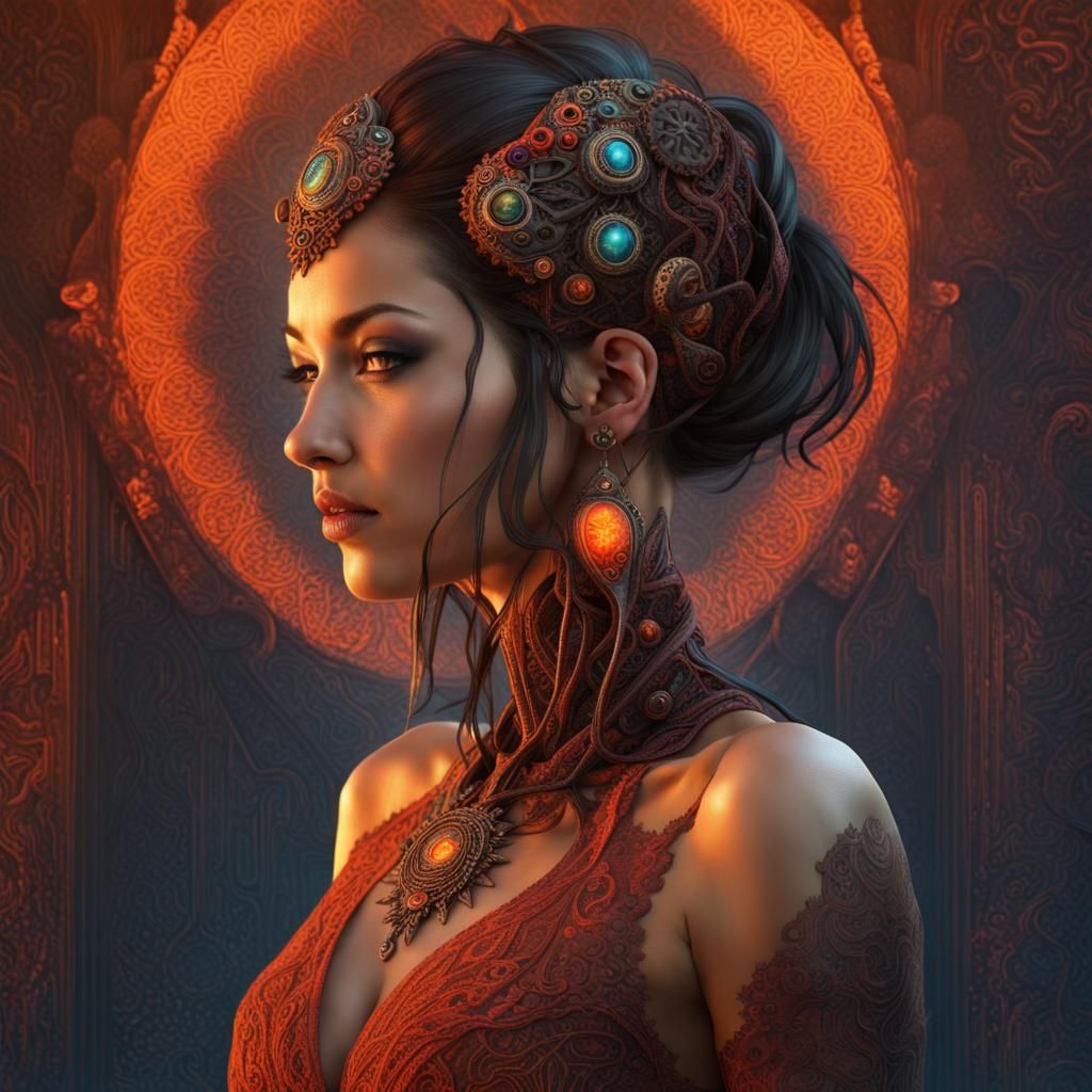 Vajrayana, pyrokenetic, cyberpunk and steampunk demigoddess.