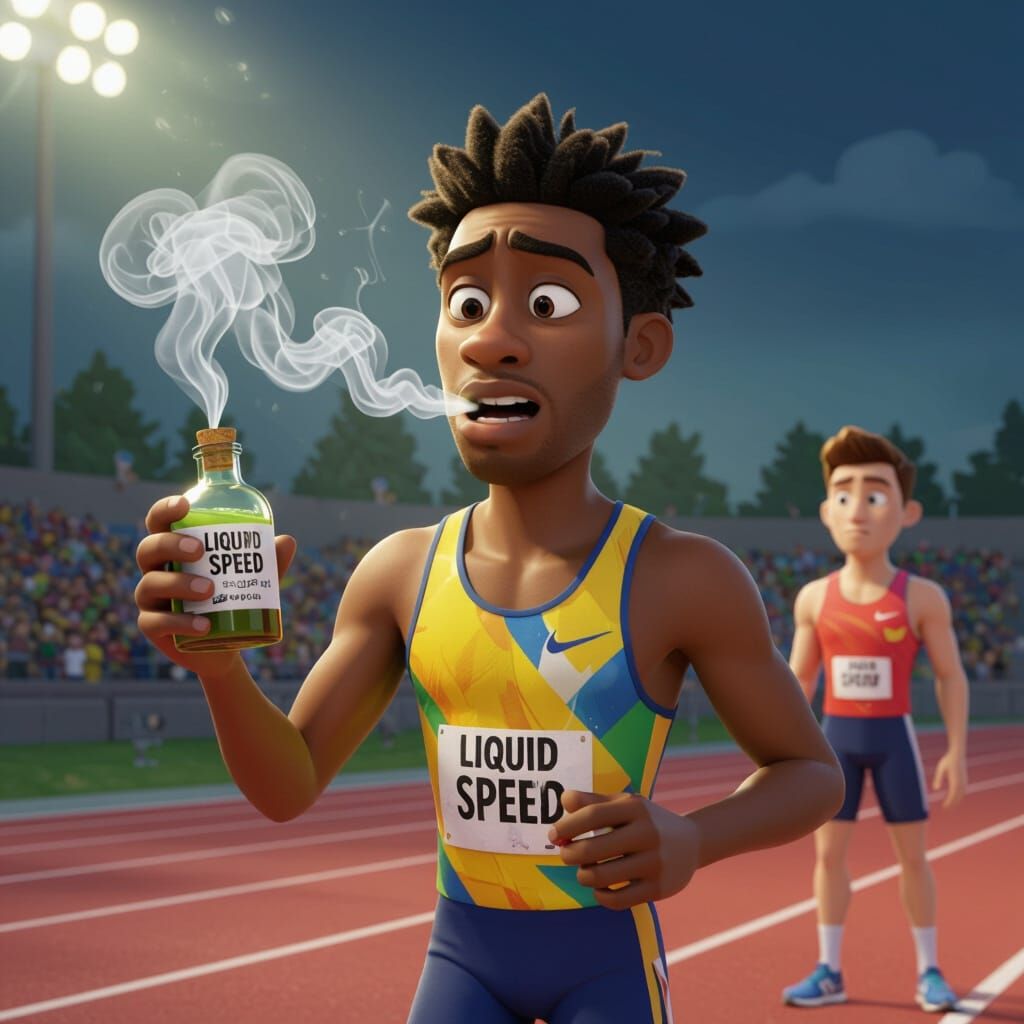 Track Star Drinks Speed Potion on Track