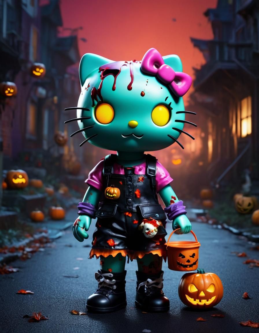 Hello Kitty Zombie Halloween Night