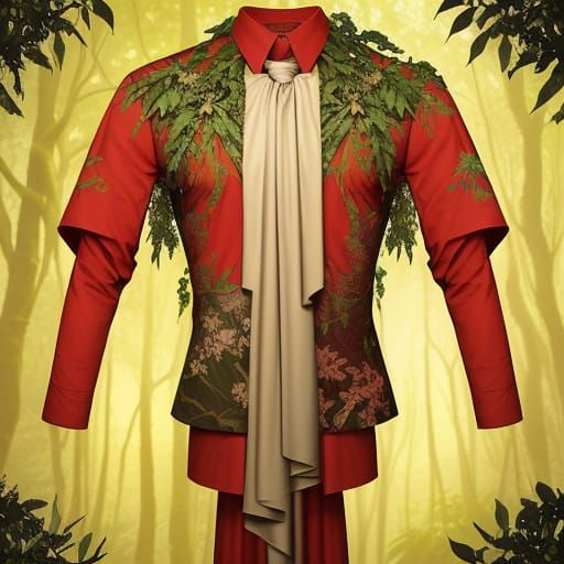 Mysterious Forest Realm in Deep Hues of Green