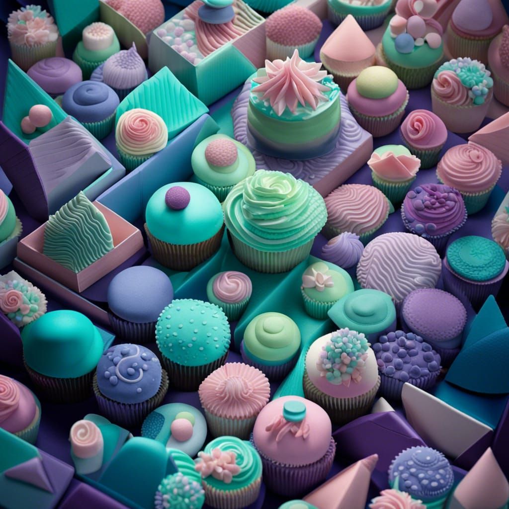 Pastel Confectionery with Cupcakes and Stained Glass