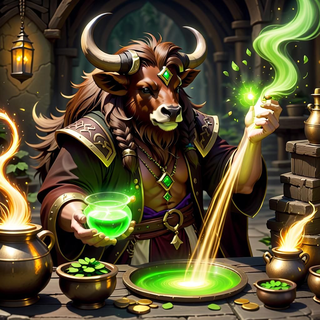 Tauren Alchemist Casting Unusual Spells