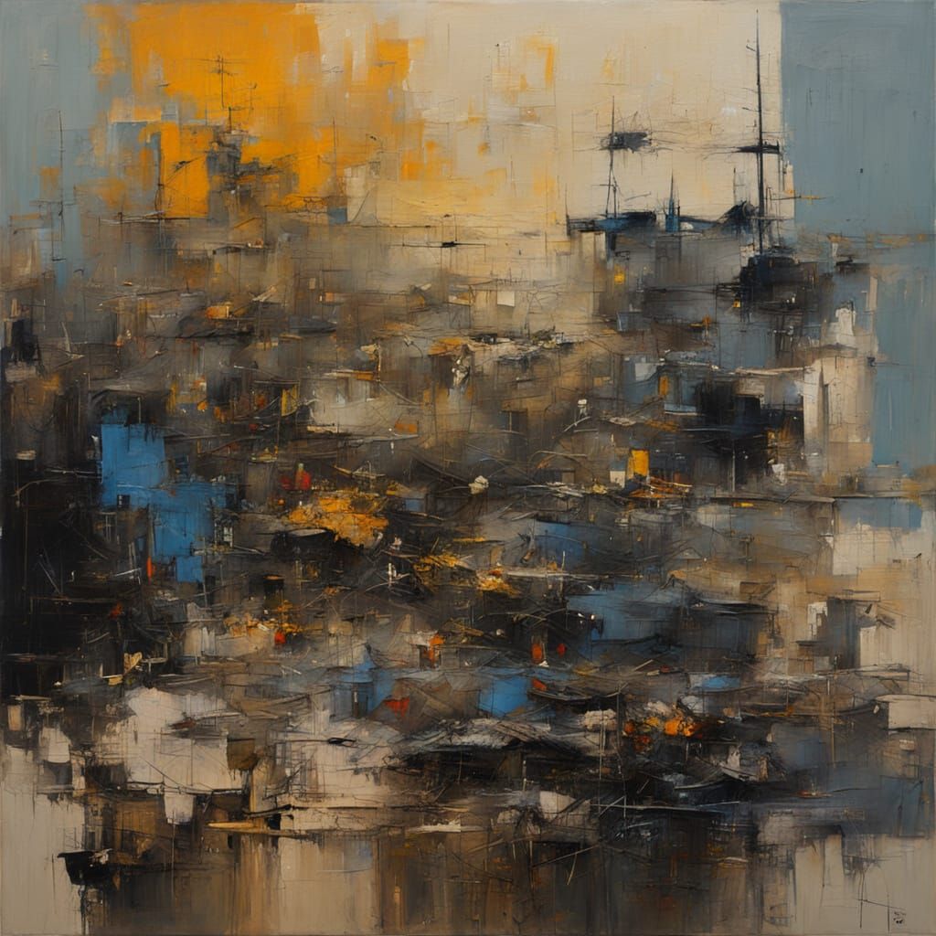 Abstract Modern Art Pieces in Oil Paint