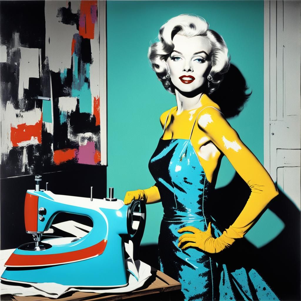 Marilyn Monroe in Bright Pop Art Style