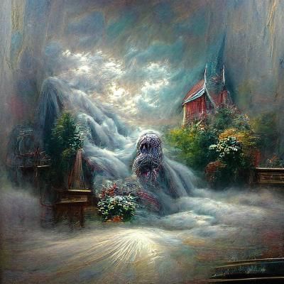 Ethereal Horror Fantasy in Mist