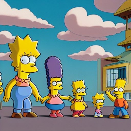 The Simpsons Reimagined as 3D Digital Art